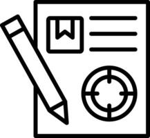 Target Line Icon Design vector