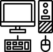 Computer Line Icon Design vector