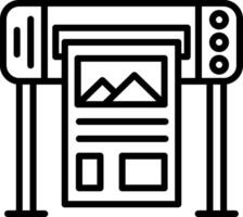 Plotter Line Icon Design vector