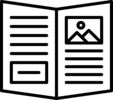 Magazine Line Icon Design vector