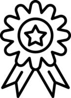 Badge Line Icon Design vector