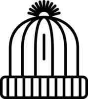 Beanie Line Icon Design vector