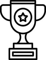 Trophy Line Icon Design vector