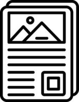 Poster Line Icon Design vector
