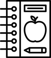 Notebook Line Icon Design vector