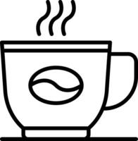 Coffee Cup Line Icon Design vector
