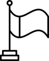 Flag Line Icon Design vector