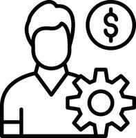 Management Line Icon Design vector