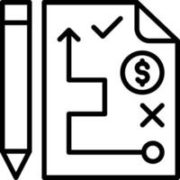 Planning Line Icon Design vector