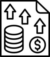 Funds Line Icon Design vector