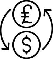 Exchange Line Icon Design vector