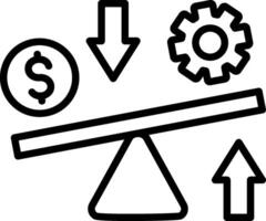 Leverage Line Icon Design vector