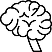 Brain Line Icon Design vector