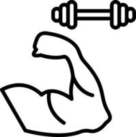 Strength Line Icon Design vector