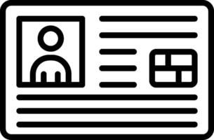 Id Card Line Icon Design vector