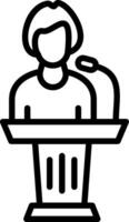 Lectern Line Icon Design vector