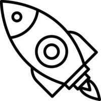 Rocket Line Icon Design vector