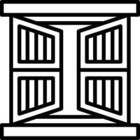 Window Line Icon Design vector