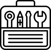 Tool Box Line Icon Design vector