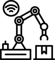 Robot Arm Line Icon Design vector