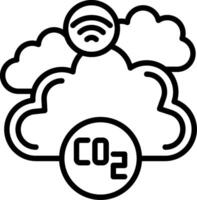 Co2 Line Icon Design vector