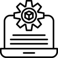 Simulation Line Icon Design vector