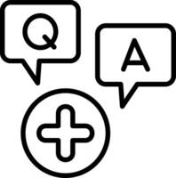 Question and answer Line Icon Design vector