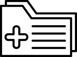 Folder Line Icon Design vector