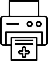 Printer Line Icon Design vector