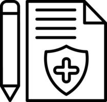 Insurance Line Icon Design vector