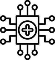 Tech Line Icon Design vector