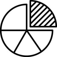 Pie Graph Line Icon Design vector