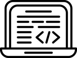 Coding Line Icon Design vector
