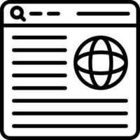 Web Browser Line Icon Design vector
