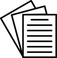 Paper Line Icon Design vector