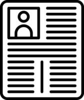CV Line Icon Design vector