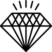 Diamond Line Icon Design vector