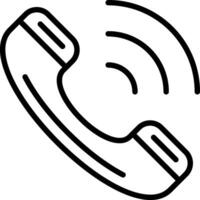 Phone Call Line Icon Design vector