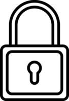Lock Line Icon Design vector
