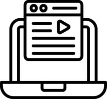 Blog Website Line Icon Design vector