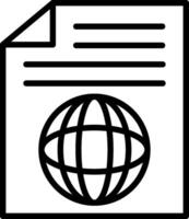 Web Document Line Icon Design vector