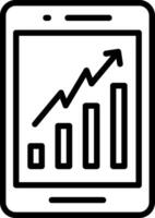 Business Graph Line Icon Design vector