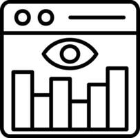 Online Web Traffic Line Icon Design vector
