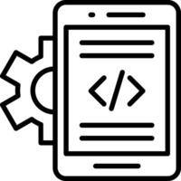 Mobile App Developer Line Icon Design vector