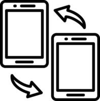 Data Synchronization Line Icon Design vector