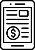 Monetization App Line Icon Design vector