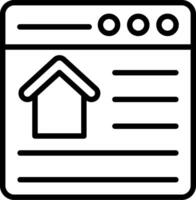 Online Property Line Icon Design vector