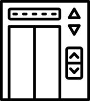 Modern Elevator Line Icon Design vector