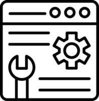 Web Maintenance Line Icon Design vector