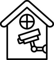 Security Camera Line Icon Design vector
